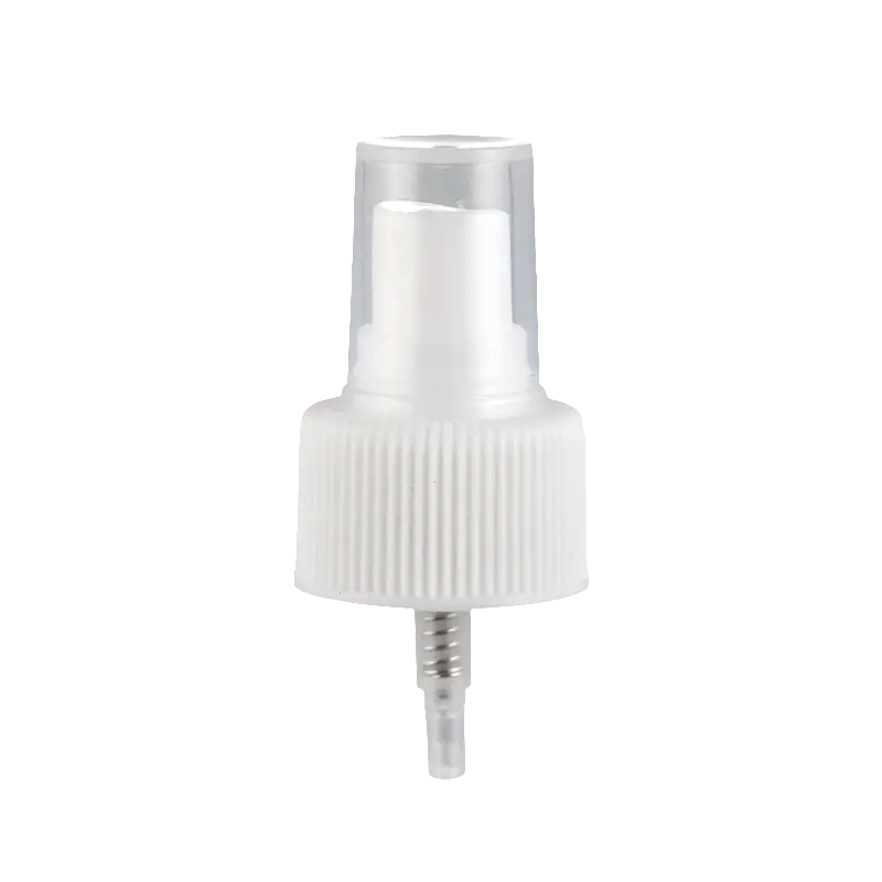 24/410 28/410 Smooth Ribbed Fine Mist Spray Pump With Clear Pp Hood