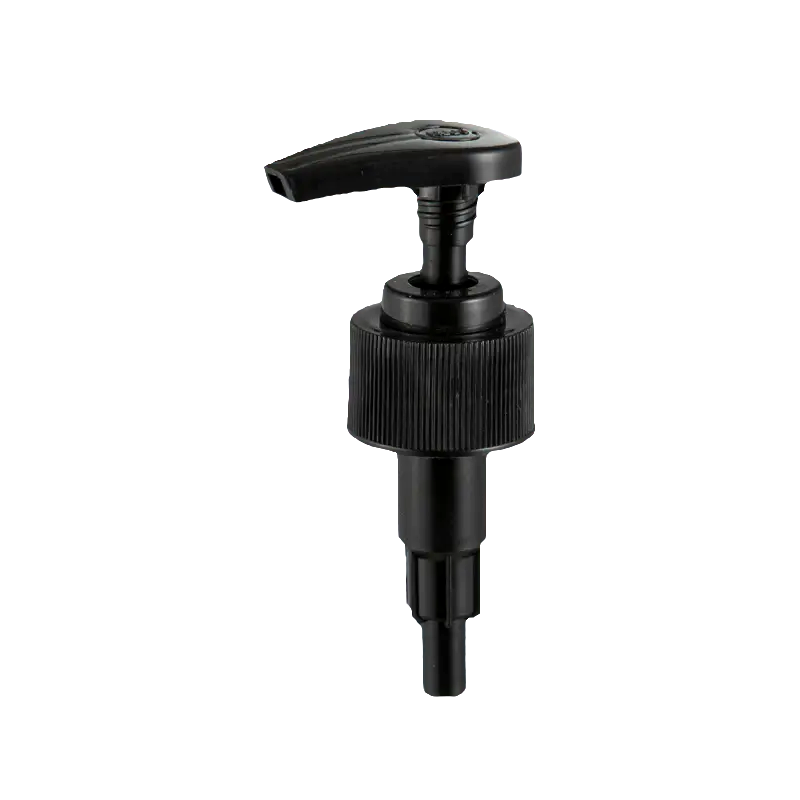 24/410 Black Aluminum Shampoo Dispenser Lotion Pump With Plastic Clip